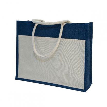 BG1036 Jute Bag with Front Pocket - Landscape