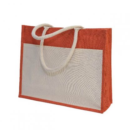 BG1036 Jute Bag with Front Pocket - Landscape