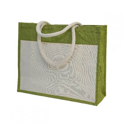 BG1036 Jute Bag with Front Pocket - Landscape